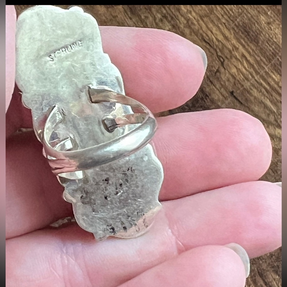 Western Style Stacked Turquoise Ring View 5